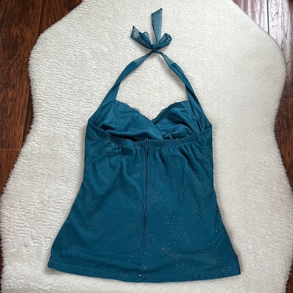 Y2K TORRID Lace, Mesh, & Glitter Babydoll Halter - Picture 3 of 11